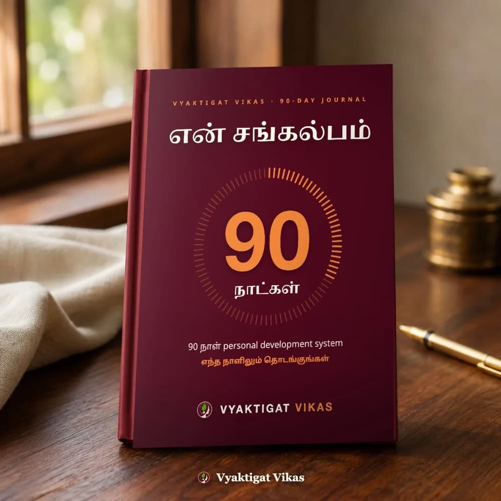 Mera Sankalp 90 Journal (Tamil Edition) — 90-Day Habit Plan & Daily Tracker, Start Any Day