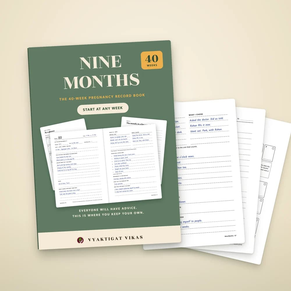 Nine Months — 40-Week Pregnancy Journal & Record Book | 176 Pages, Start at Any Week