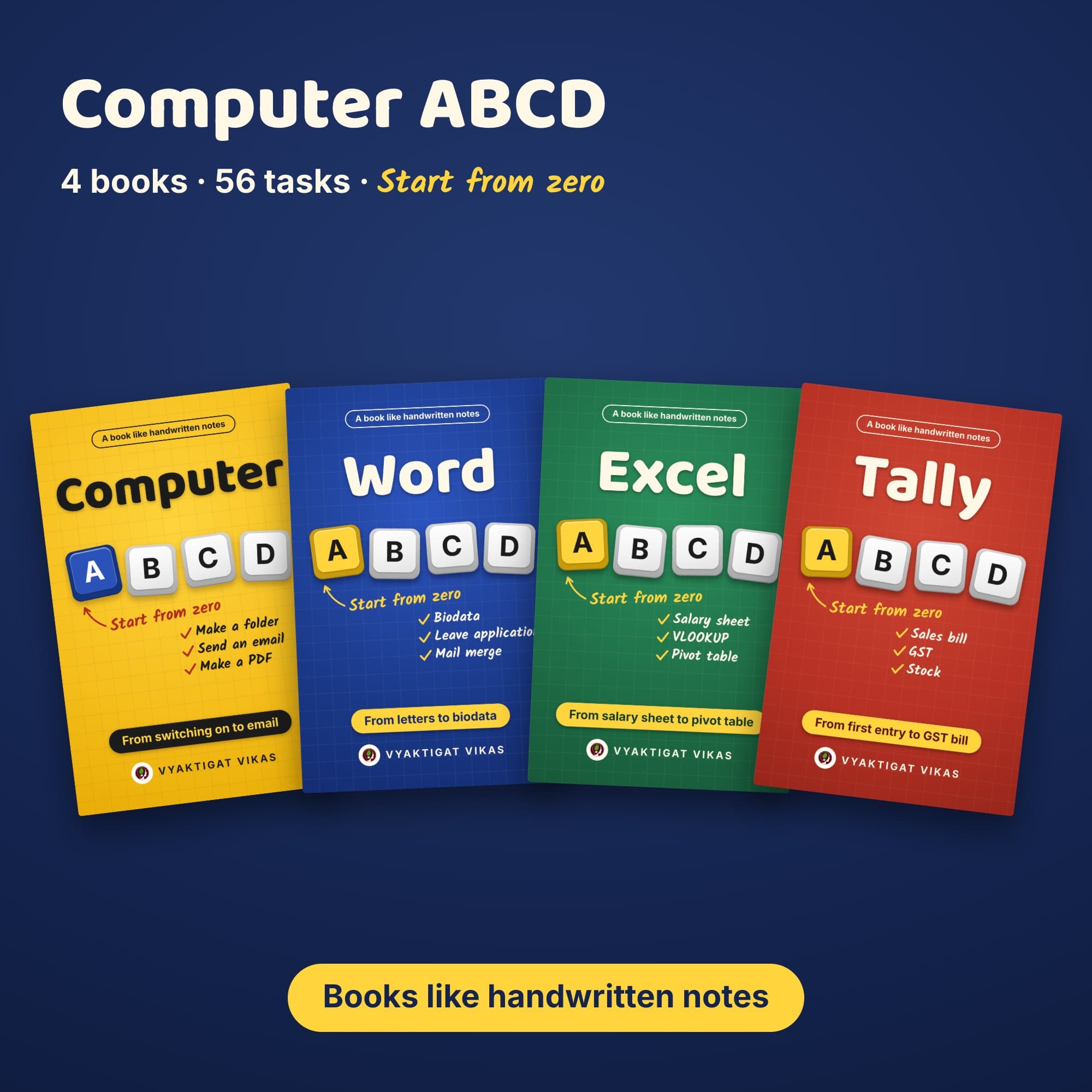 Computer ABCD — Computer, Word, Excel, Tally (English Edition)