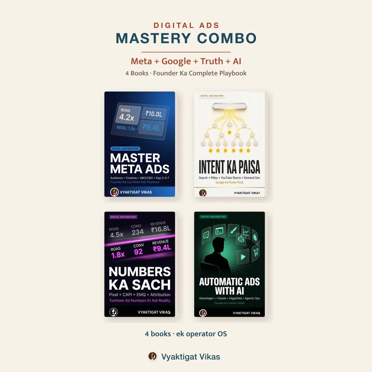 Digital Ads Mastery Combo — Founder Ka Complete Playbook (4 Hinglish Books)