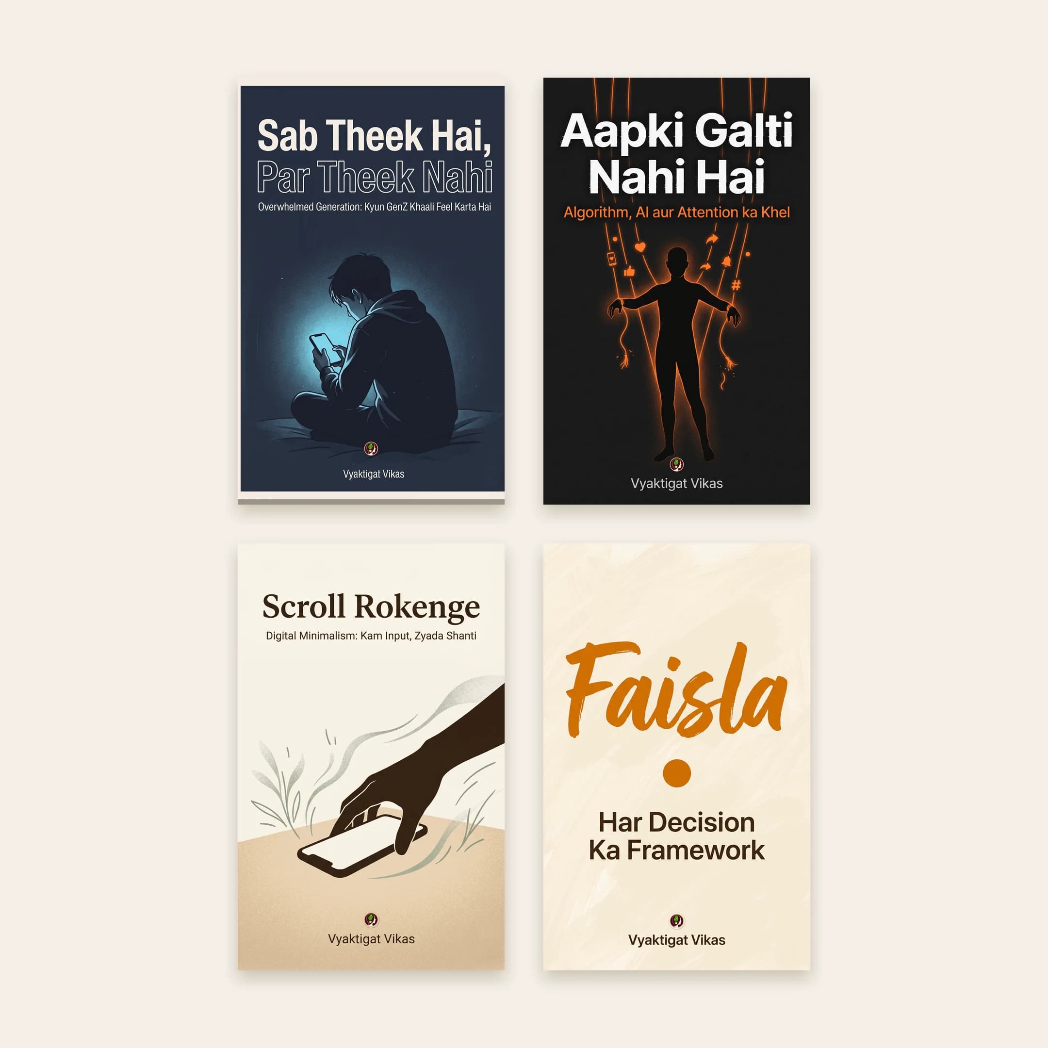 GenZ Mastery Combo - 4 Hinglish Books for Overwhelmed Generation