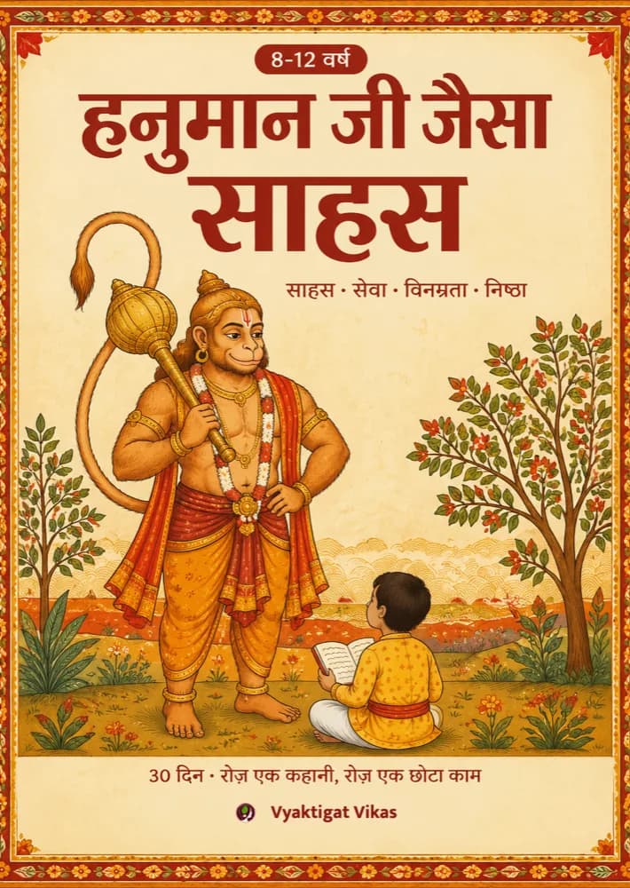 Hanuman Ji Jaisa Sahas (Hindi Edition) — 30-Day Character Practice Book for Kids, Write-In