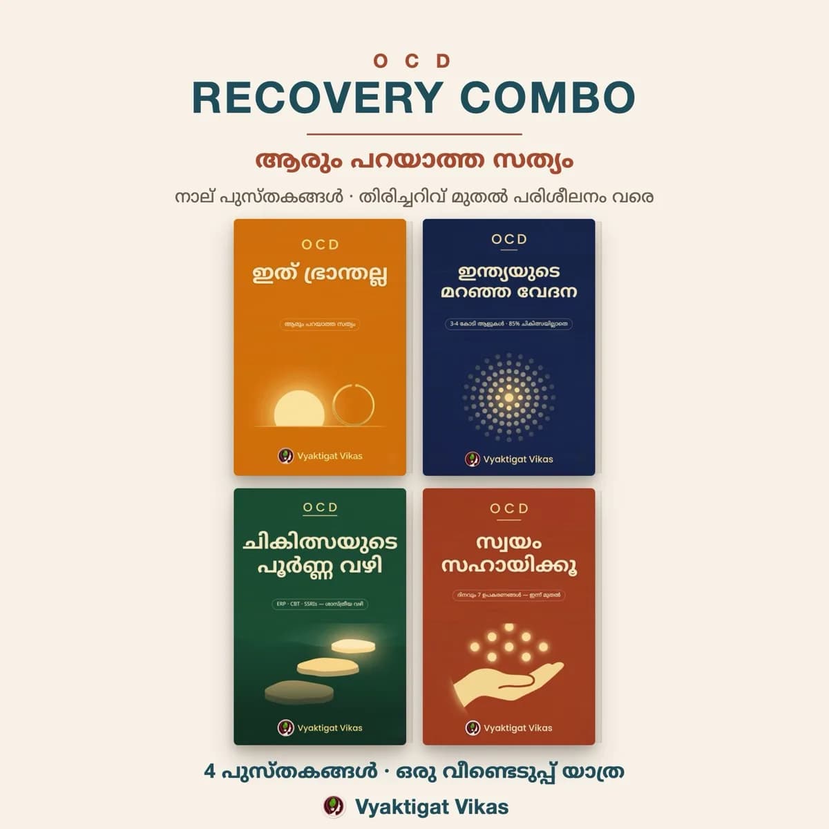 OCD റിക്കവറി കോംബോ — മലയാളം (4 പുസ്തകങ്ങളുടെ സെറ്റ്)