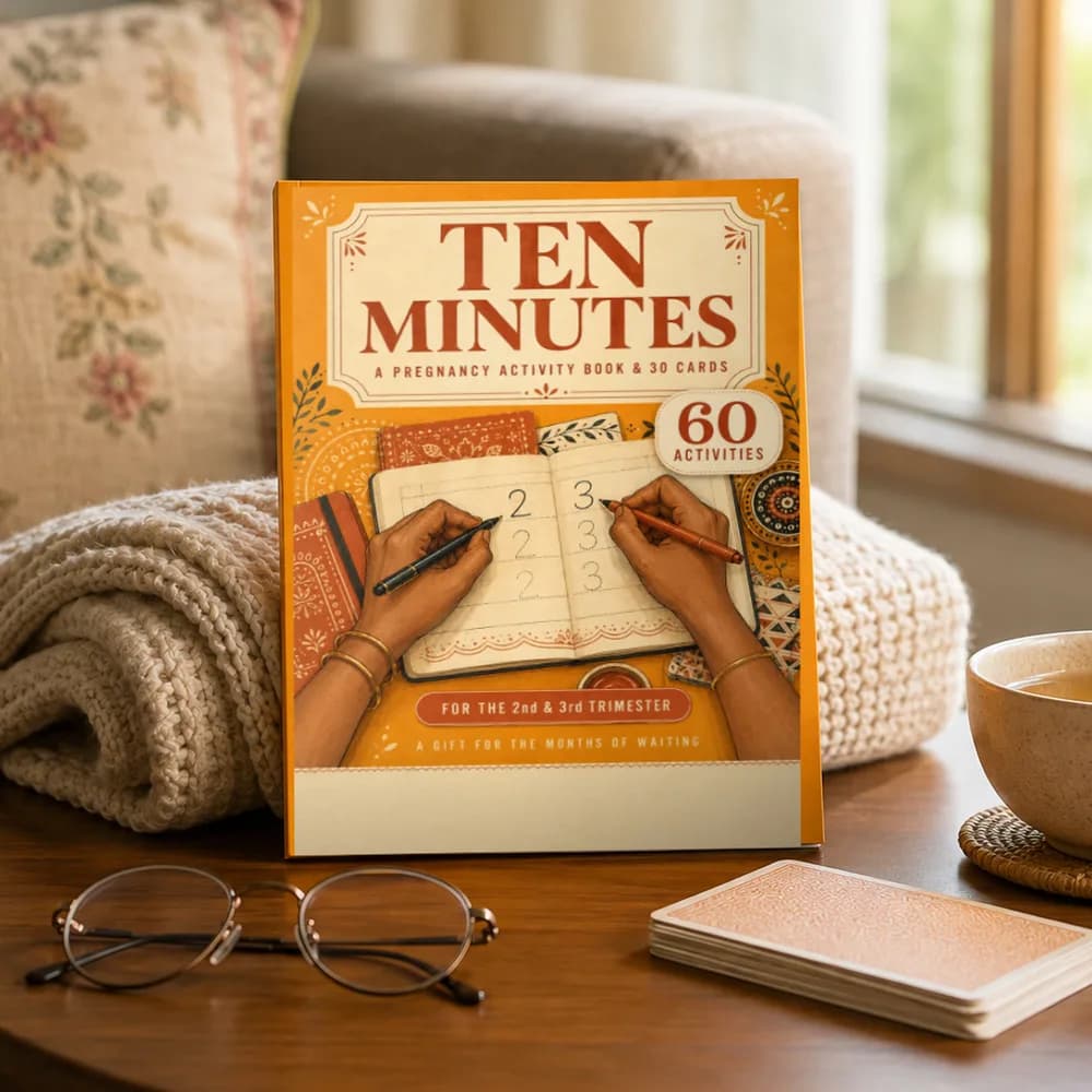 Ten Minutes — Pregnancy Activity Book & Cards | 30 Cards, 48-Page Book, 60 Activities