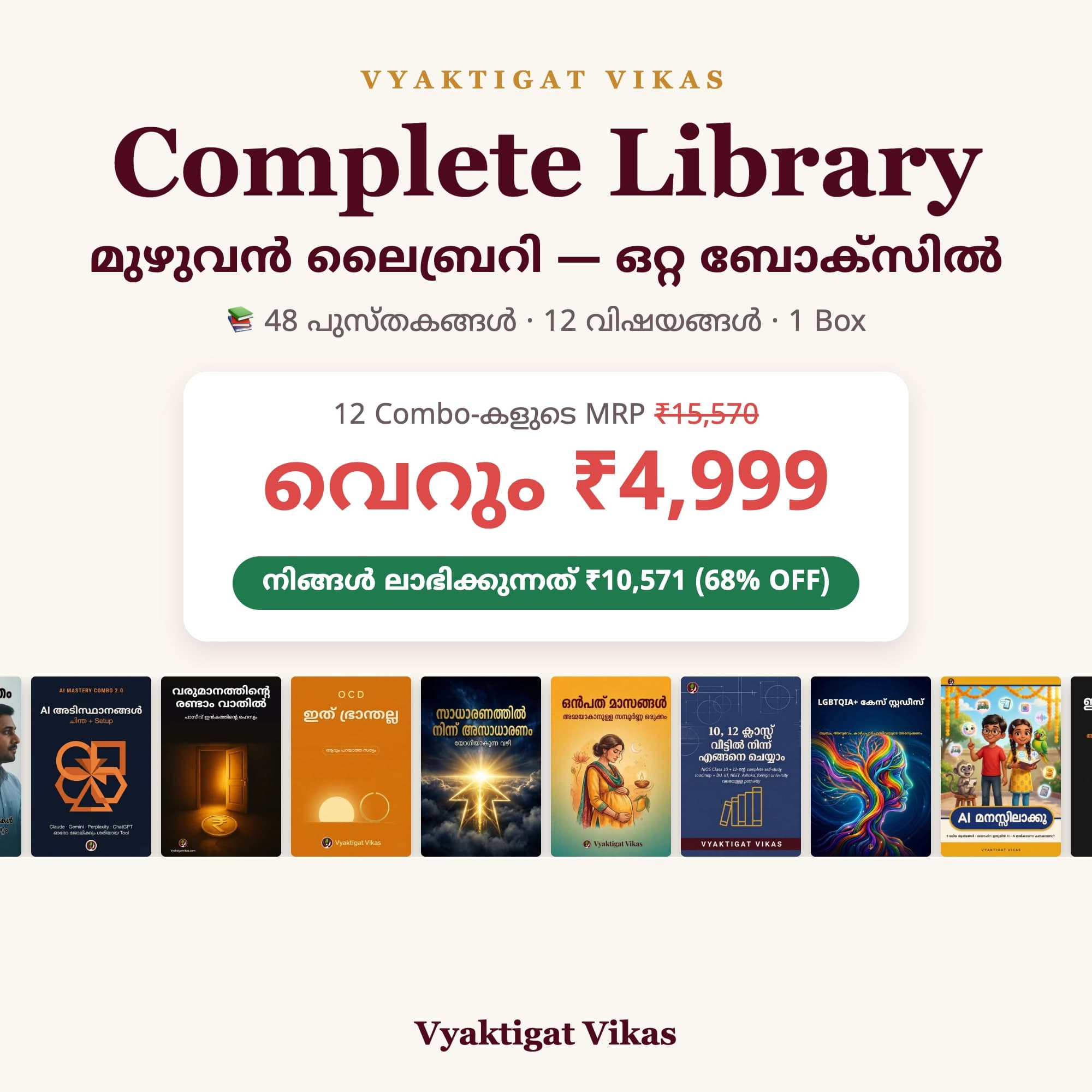 Vyaktigat Vikas Complete Library — 48 Books (Malayalam Edition)