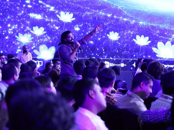 Abhishek addressing a full hall of delegates at Shiprocket SHIVIR 2026