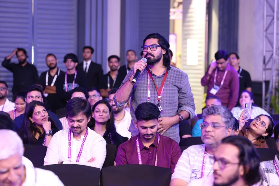 Abhishek with the mic among delegates at Shiprocket SHIVIR 2026