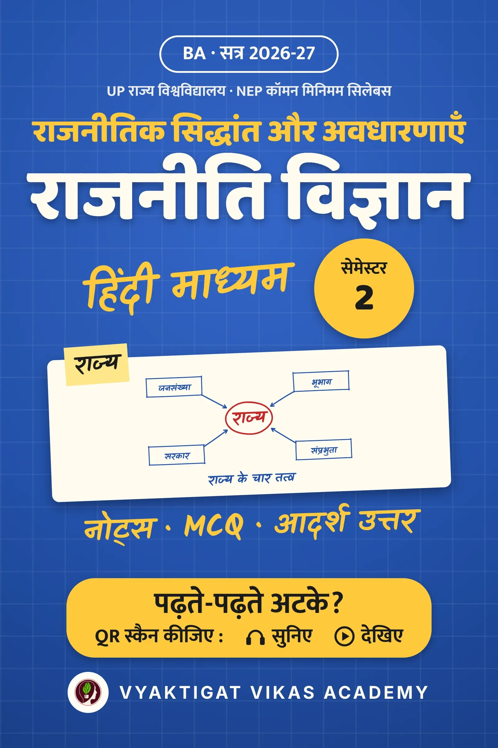 राजनीति विज्ञान : राजनीतिक सिद्धांत और अवधारणाएँ · BA सेमेस्टर 2 · 2026-27