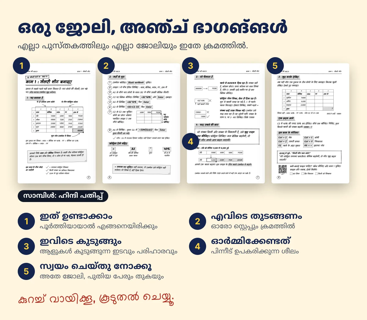 ഒരു ജോലി, അഞ്ച് ഭാഗങ്ങൾ