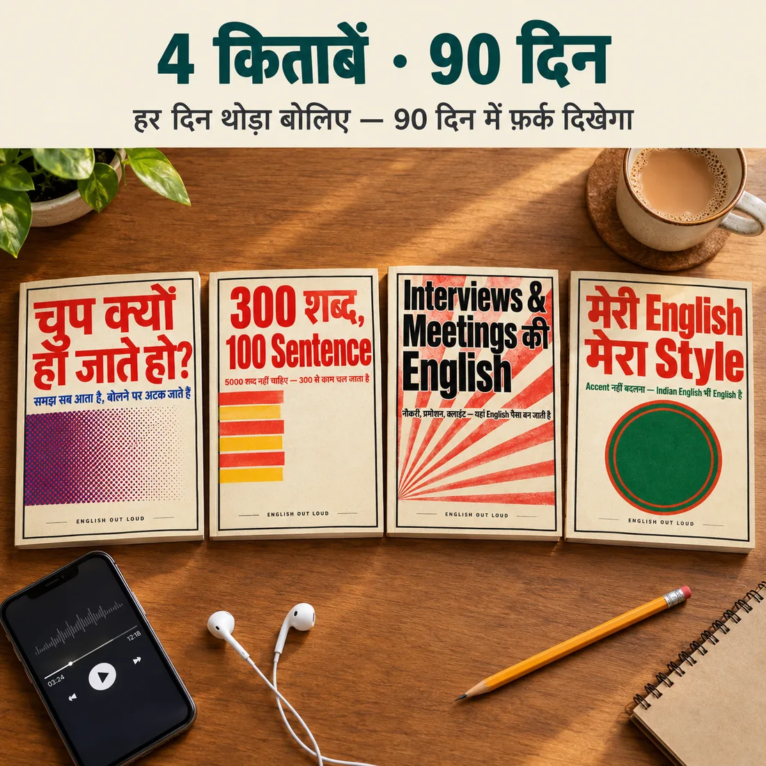 4 किताबें, 90 दिन