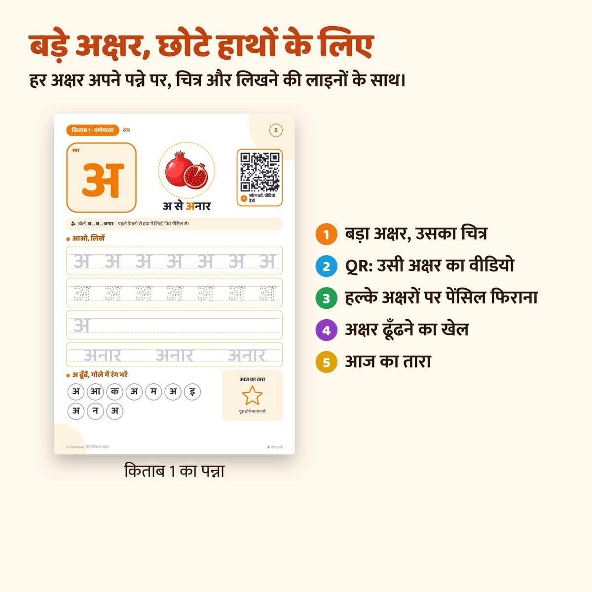 बड़े अक्षर, छोटे हाथों के लिए