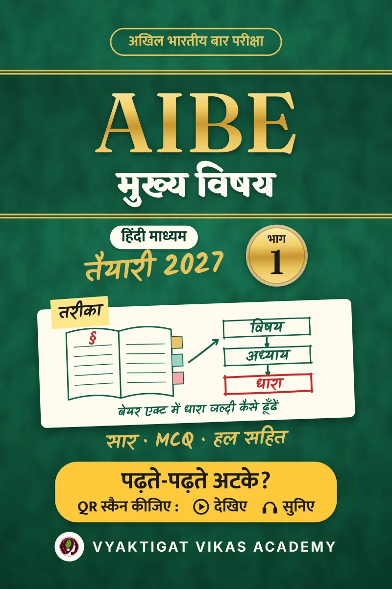 AIBE हिंदी तैयारी 2027 · भाग 1 : मुख्य विषय