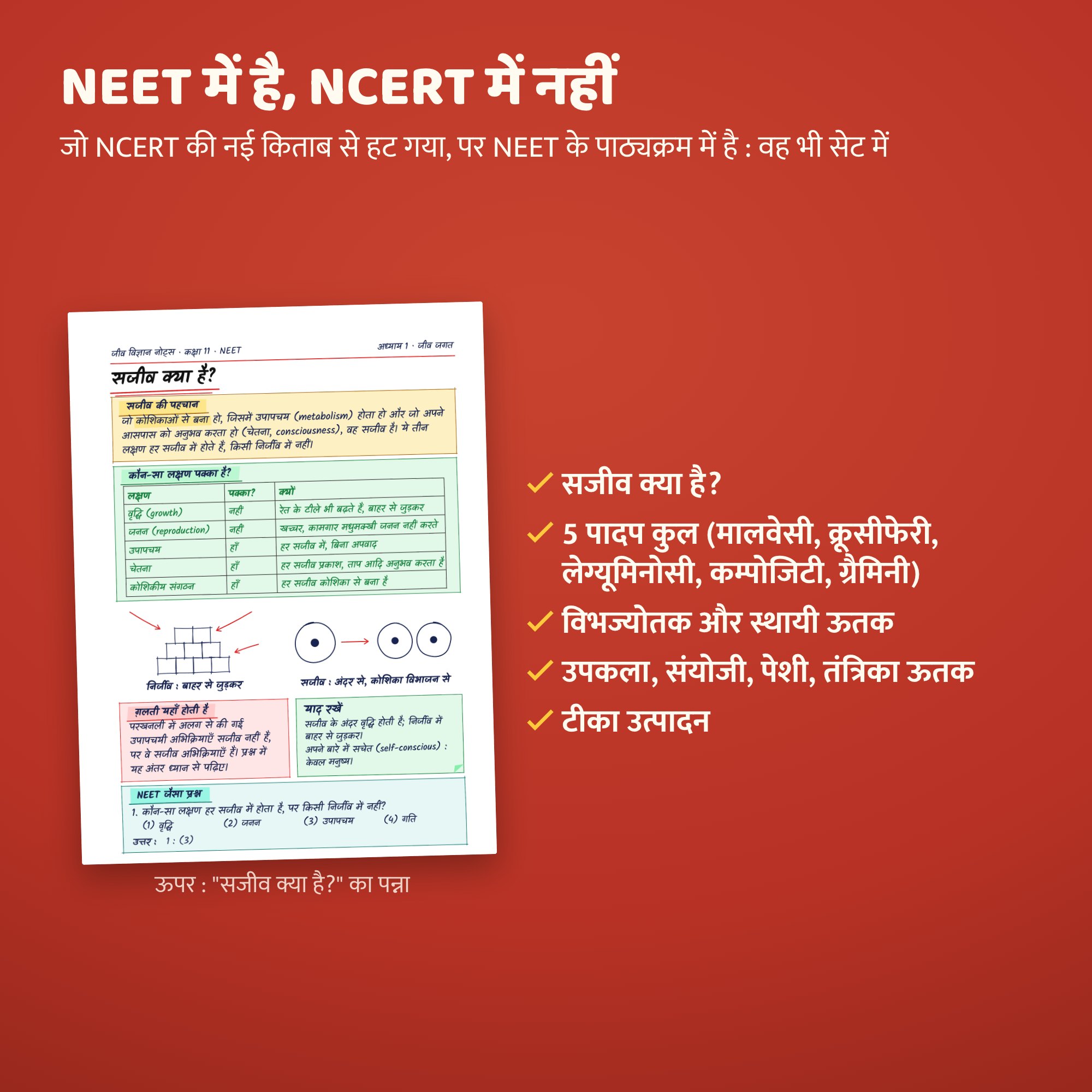 NEET में है, NCERT में नहीं : वह भी इस सेट में