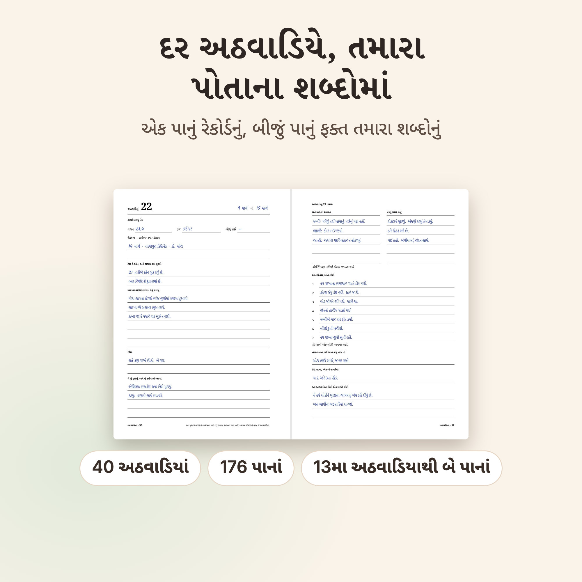 ‘નવ મહિના’નું એક અઠવાડિયું: ડાબા પાના પર રેકોર્ડ, જમણા પાના પર તમારી પોતાની વાત