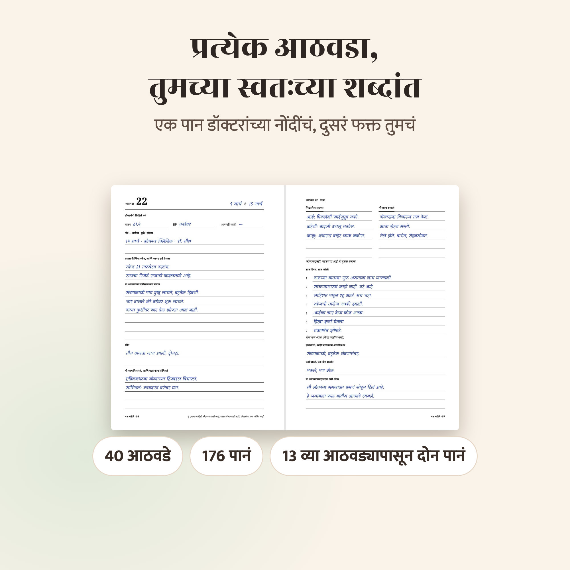 ‘नऊ महिने’मधला एक आठवडा: डाव्या पानावर नोंद, उजव्या पानावर तुमचं स्वतःचं