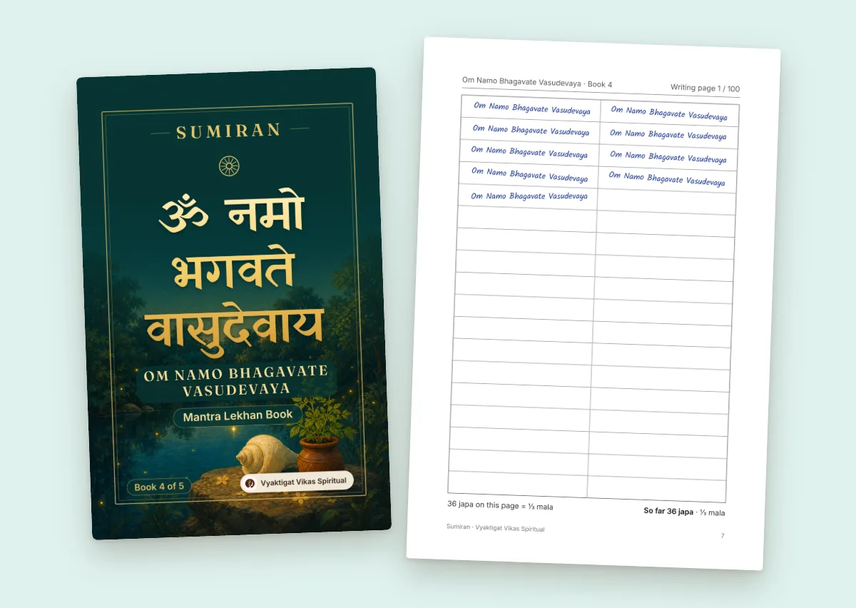 Om Namo Bhagavate Vasudevaya — Mantra Lekhan Book