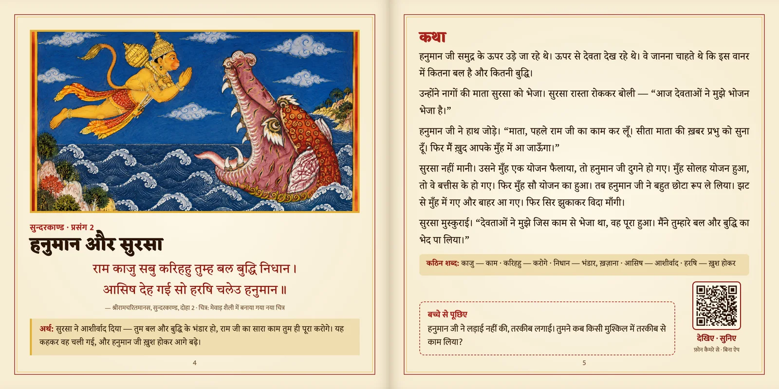 सुन्दरकाण्ड, प्रसंग 2: हनुमान और सुरसा — अंदर के दो पन्ने